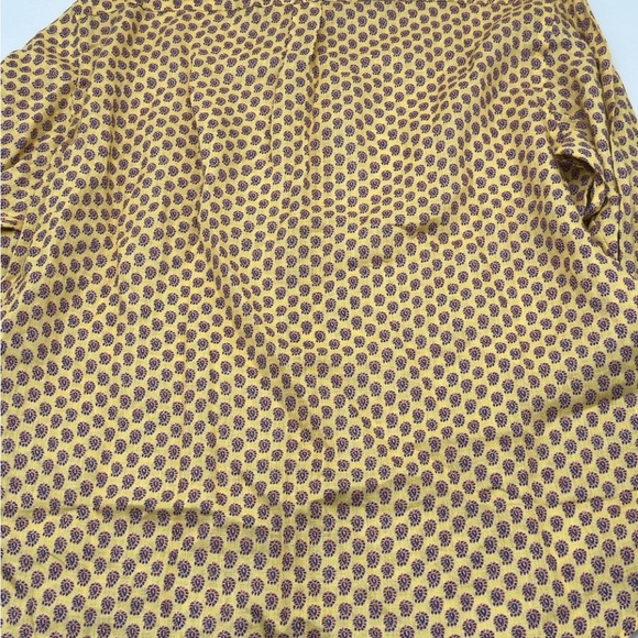 J McLaughlin Shirt Mens Linen XL Button Up Yellow Blue Orange Paisley L/S - Picture 8 of 11